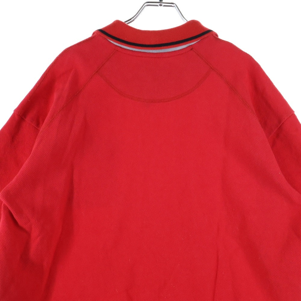 cvtvlist(カタリスト) ラバーワッペン オーバーサイズ コットン 半袖ポロシャツ カットソー レッド 2101070302