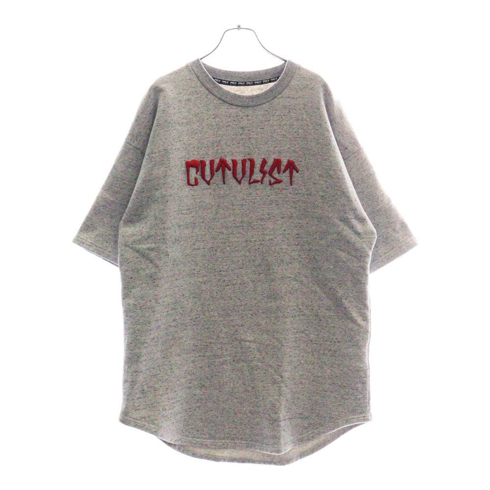 cvtvlist(カタリスト) 24SS ロゴ刺繍 クルーネック 半袖Tシャツ グレー 2401050301