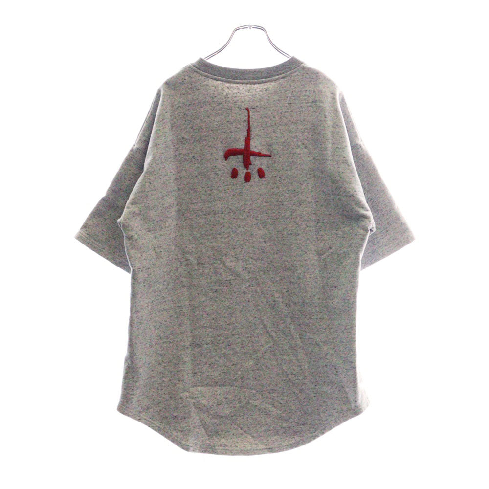 cvtvlist(カタリスト) 24SS ロゴ刺繍 クルーネック 半袖Tシャツ グレー 2401050301