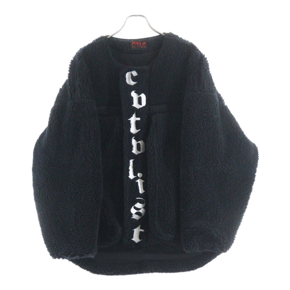 cvtvlist(カタリスト) フロントロゴ刺繍 ジップアップ ボンバージャケット ブラック 2401120102