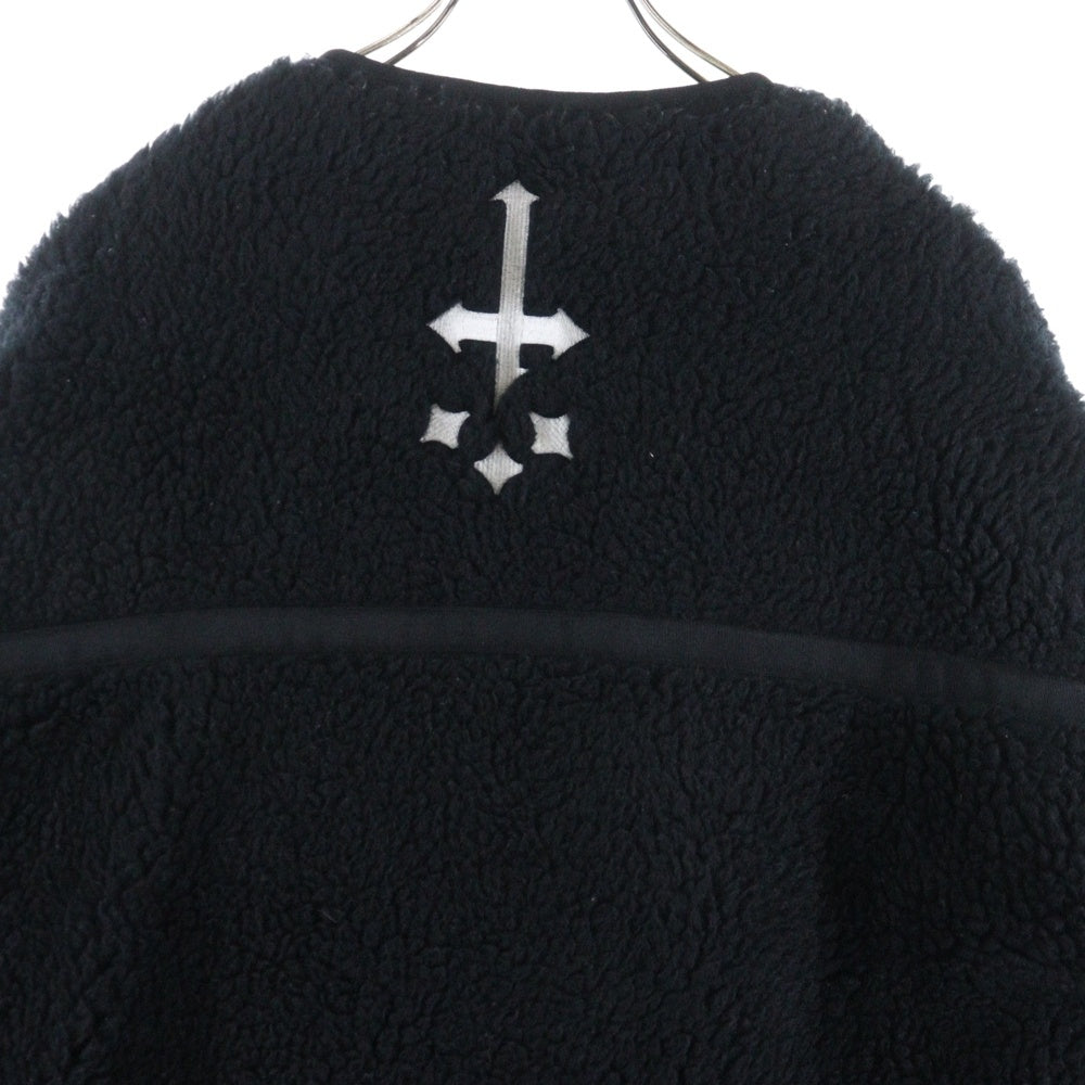 cvtvlist(カタリスト) フロントロゴ刺繍 ジップアップ ボンバージャケット ブラック 2401120102