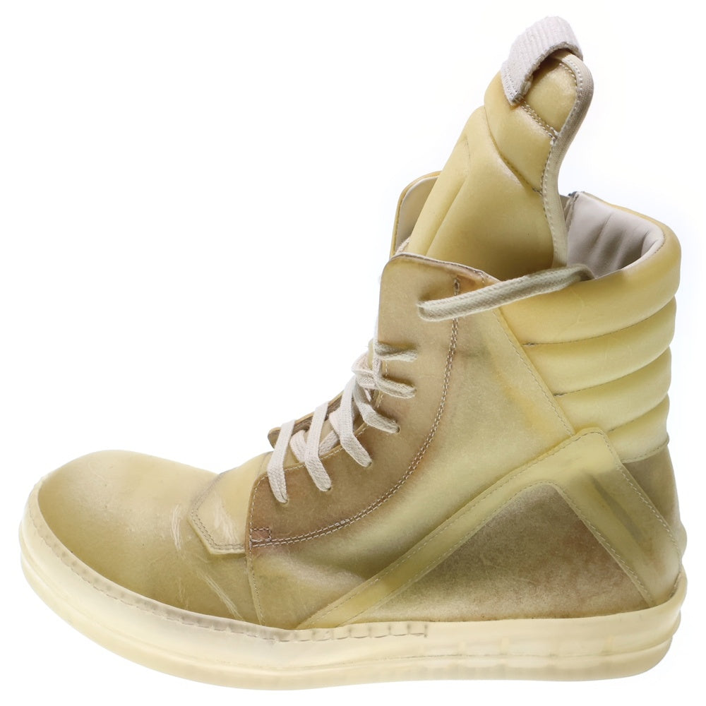 Rick Owens(リックオウエンス) GEOBASKET NATURAL TRANSPARENT ジオバスケット ナチュラル トランスペアレント ハイカットスニーカー ベージュ 212110