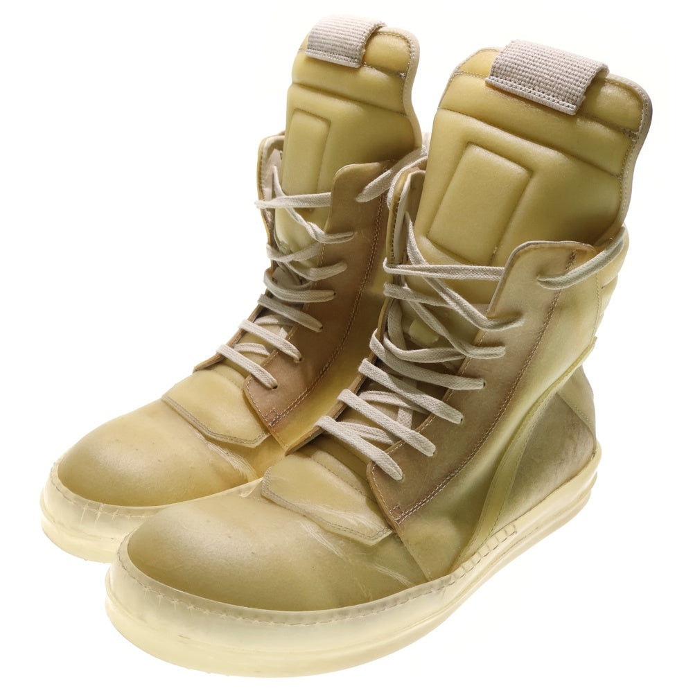 Rick Owens(リックオウエンス) GEOBASKET NATURAL TRANSPARENT ジオバスケット ナチュラル トランスペアレント ハイカットスニーカー ベージュ 212110