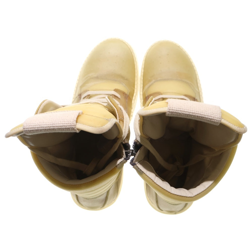 Rick Owens(リックオウエンス) GEOBASKET NATURAL TRANSPARENT ジオバスケット ナチュラル トランスペアレント ハイカットスニーカー ベージュ 212110