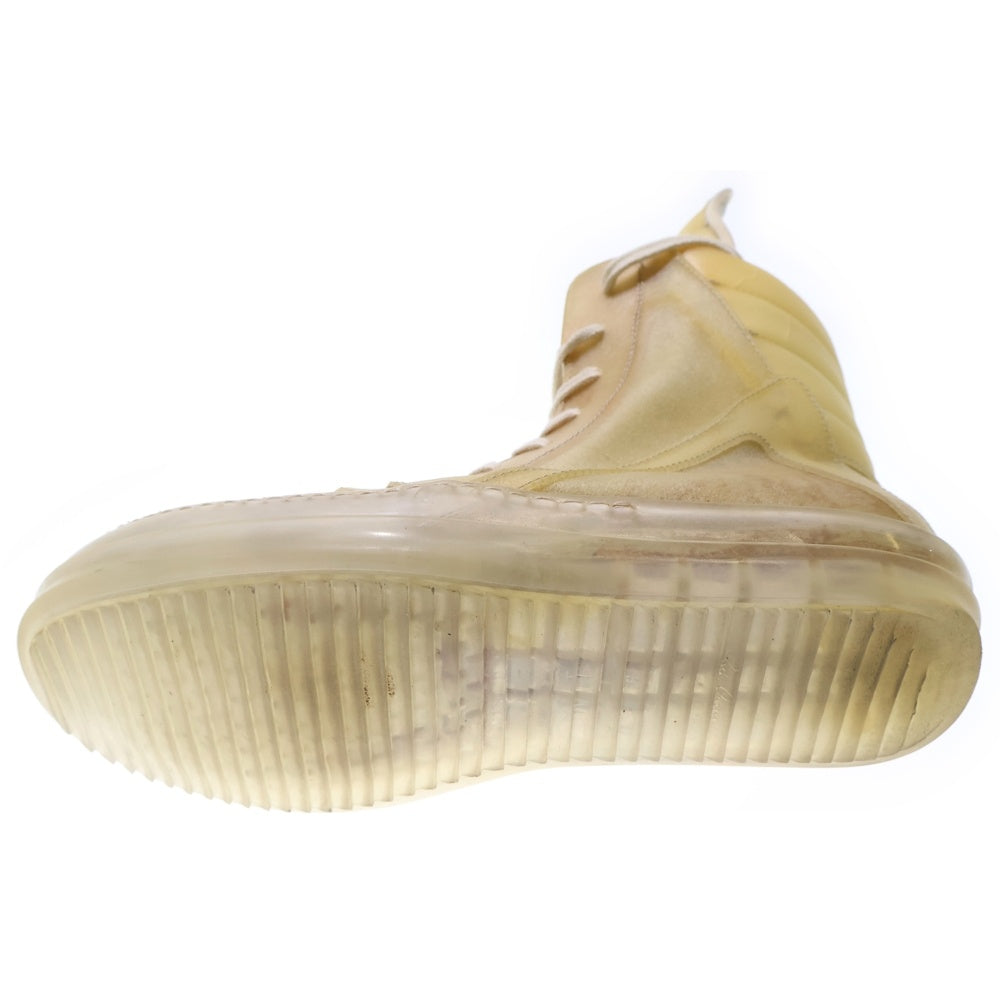 Rick Owens(リックオウエンス) GEOBASKET NATURAL TRANSPARENT ジオバスケット ナチュラル トランスペアレント ハイカットスニーカー ベージュ 212110