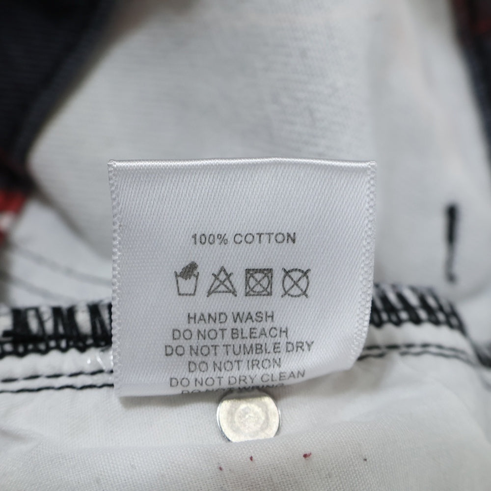 JADED LONDON(ジェイデッドロンドン) LIGHTNING BOLT PRINT JEANS ライトニング プリント デニム パンツ レッド/ブラック