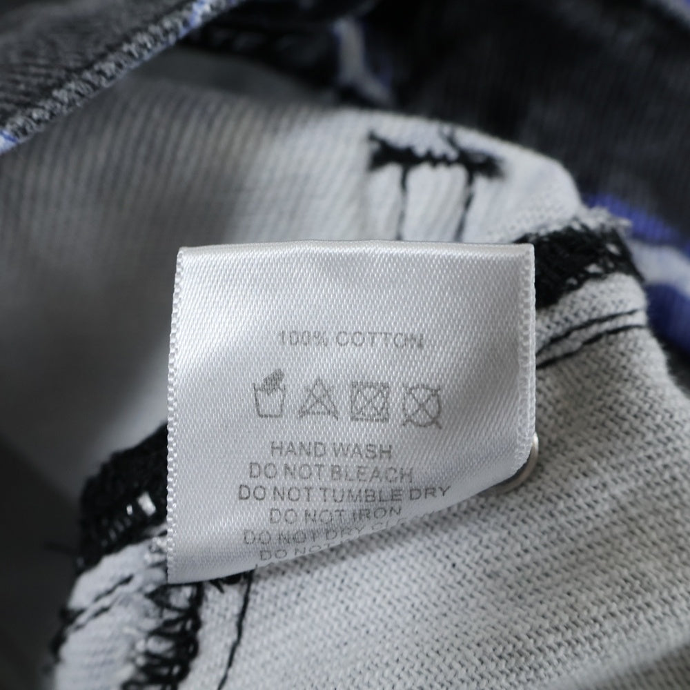 JADED LONDON(ジェイデッドロンドン) LIGHTNING BOLT PRINT JEANS ライトニング プリント デニム パンツ ブルー/ブラック