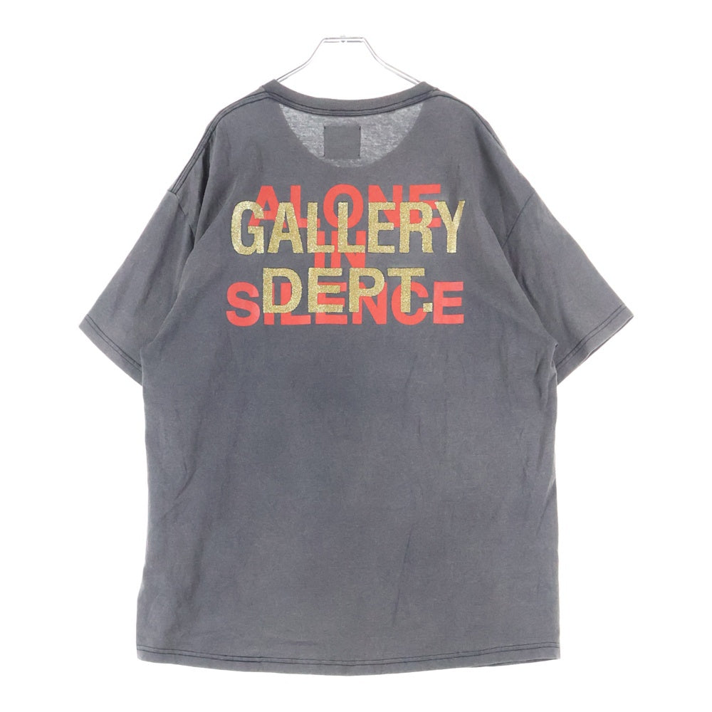 GALLERY DEPT.(ギャラリーデプト) ALONE IN SILENCE TEE 両面プリント Tシャツ 半袖カットソー グレー