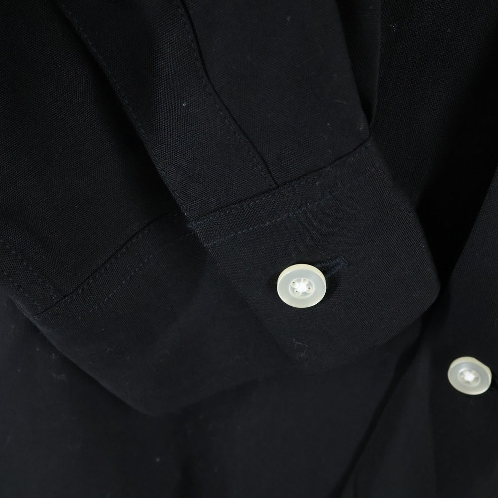 WACKO MARIA(ワコマリア) 22AW TWO-TONE 50'S SHIRT L/S TYPE-2 ツートン コーデュロイレオパード切り替え 長袖シャツ ブラック