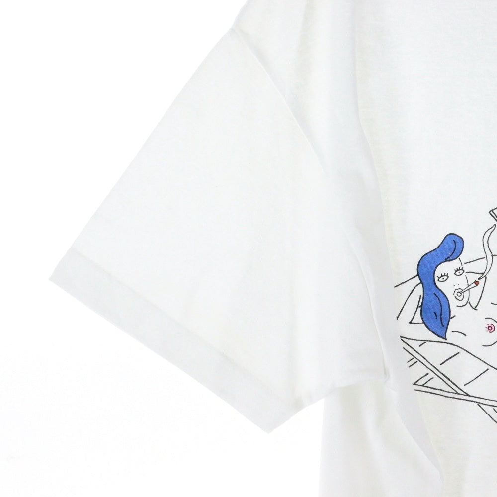 WACKO MARIA(ワコマリア) 世界平和プロジェクト プリント クルーネック 半袖Tシャツ カットソー ホワイト