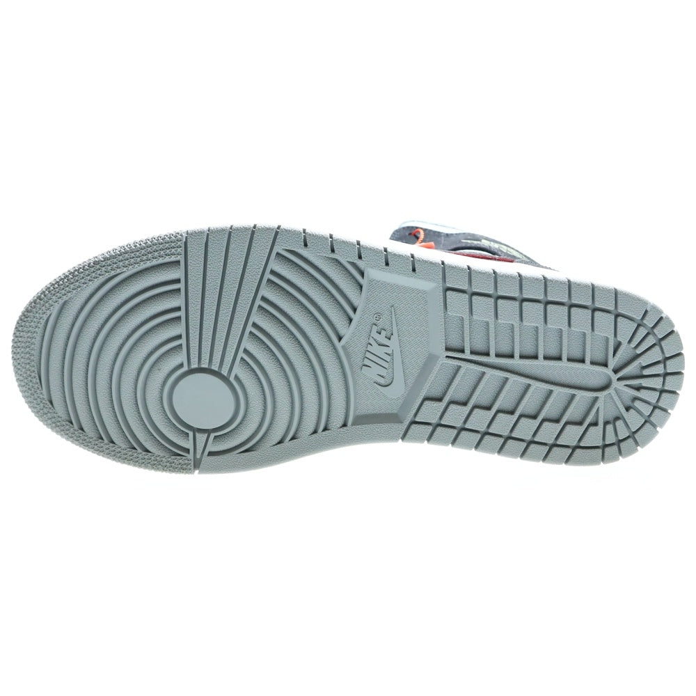 NIKE(ナイキ) AIR JORDAN 1 MID 554724-060 エアジョーダン1 ブラックパーティクルグレージムレッド ミッドカットスニーカー US9.5/27.5cm ブラック/グレー