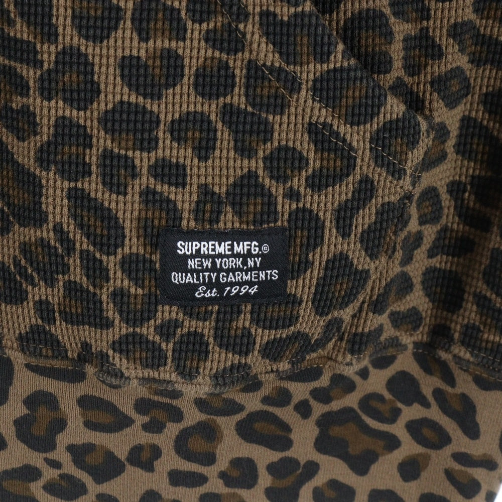 SUPREME(シュプリーム) 25SS Hooded Zip Up Thermal Leopard ジップアップ フーデッド ジャケット 裏地サーマル レオパード