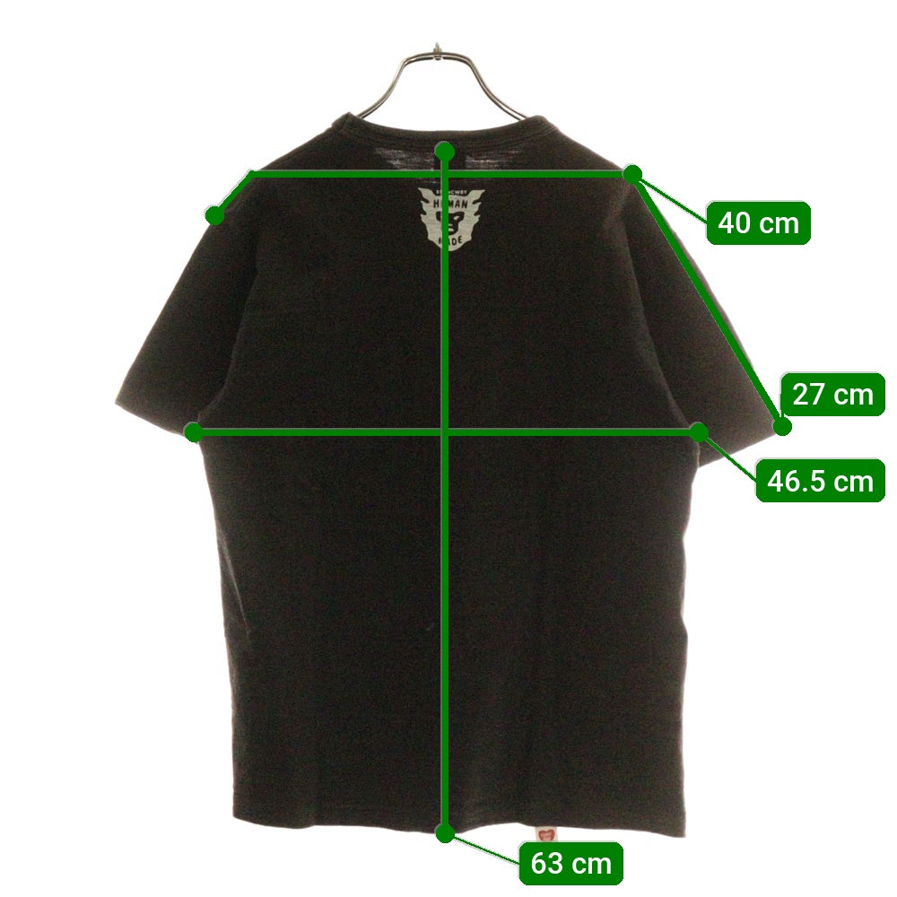 HUMAN MADE(ヒューマンメイド) DRY ALLS ロゴプリント 半袖Tシャツ コットン ブラック