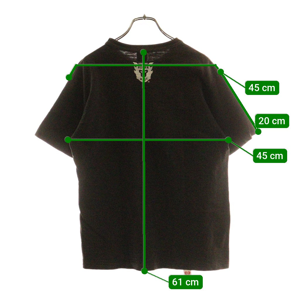 HUMAN MADE(ヒューマンメイド) タイガー プリント 半袖Tシャツ コットン ブラック