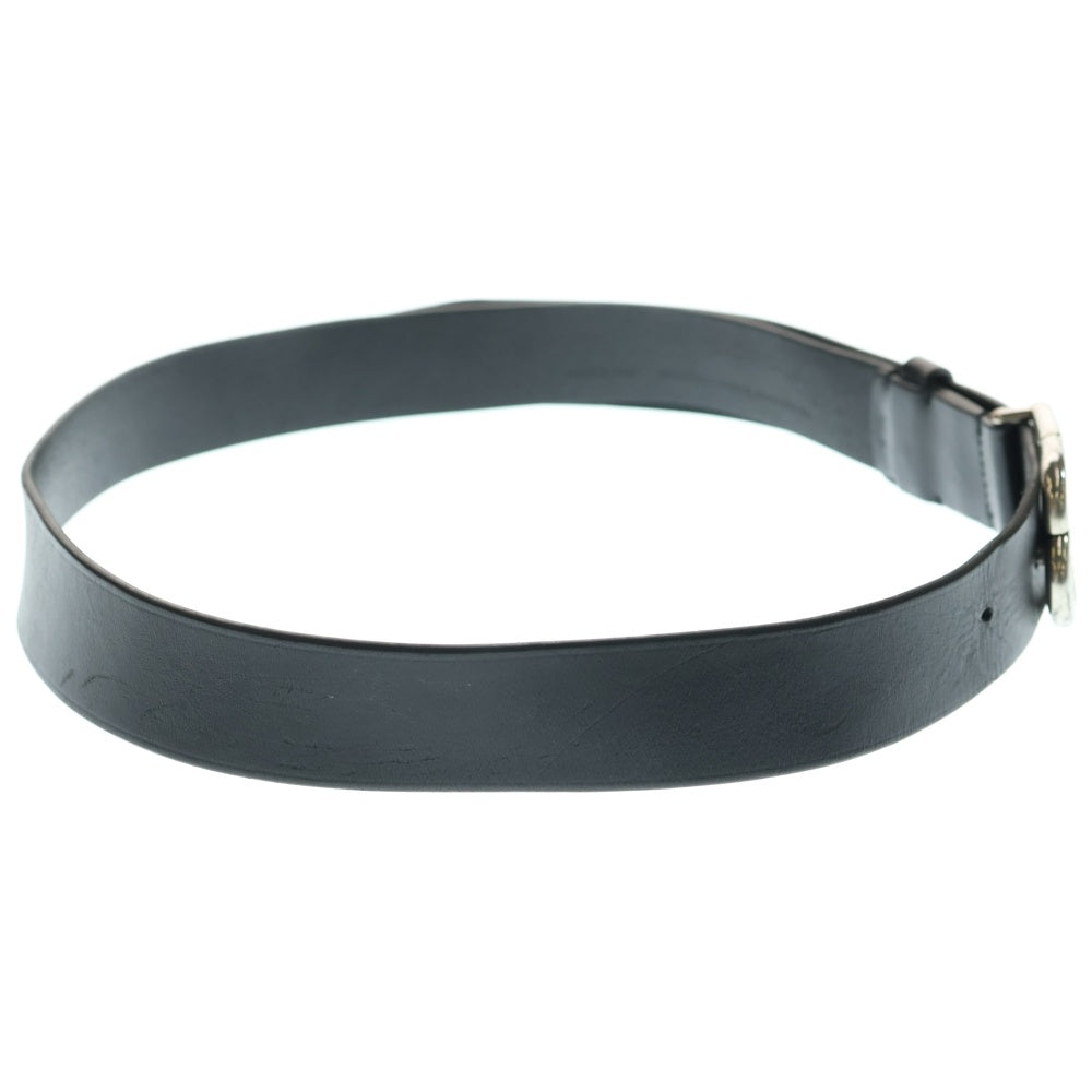 BALENCIAGA(バレンシアガ) BBロゴシルバーバックル レザーベルト ブラック 674181