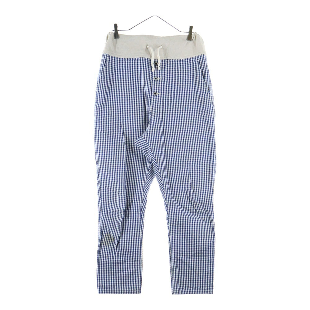 KAPITAL(キャピタル) ヌーベルサルエルパンツ チェック ブルー