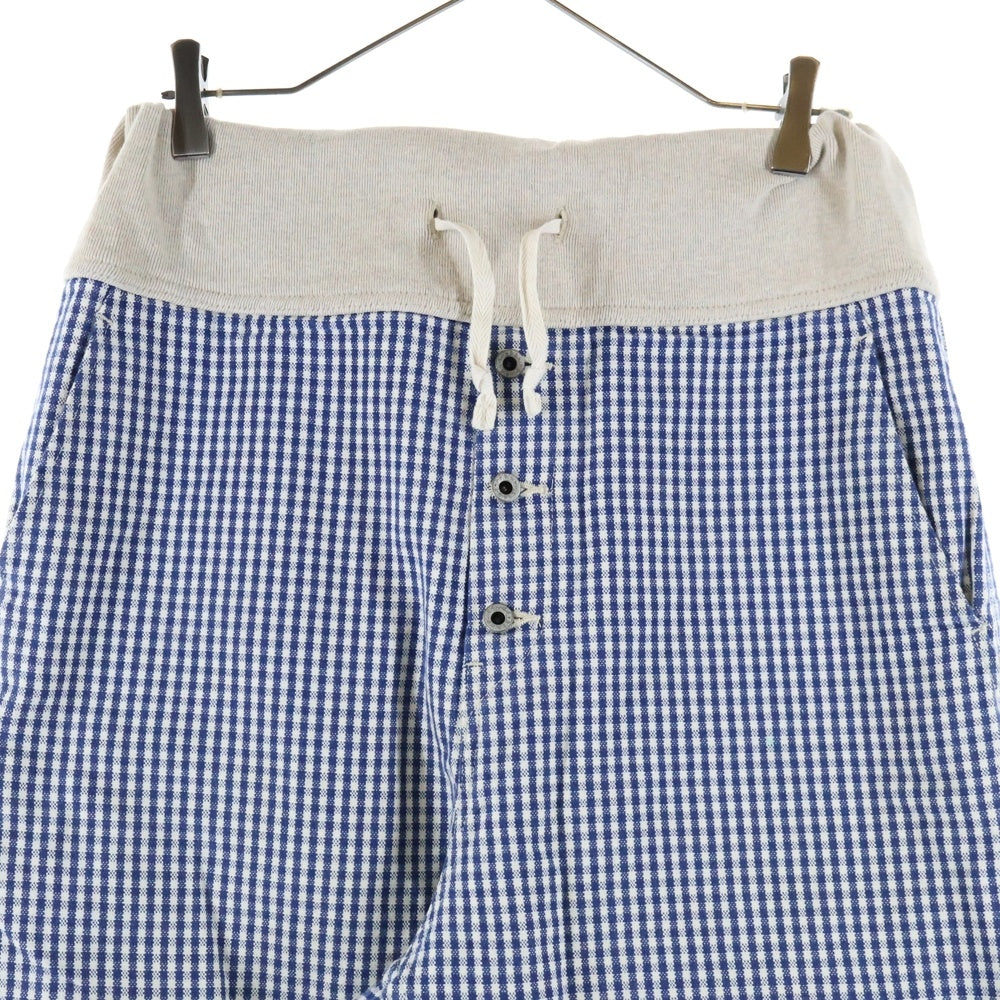 KAPITAL(キャピタル) ヌーベルサルエルパンツ チェック ブルー