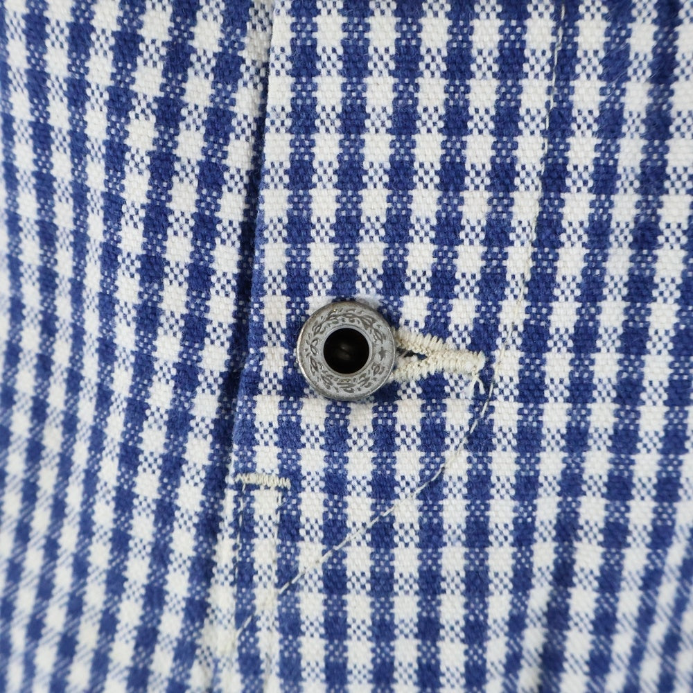 KAPITAL(キャピタル) ヌーベルサルエルパンツ チェック ブルー