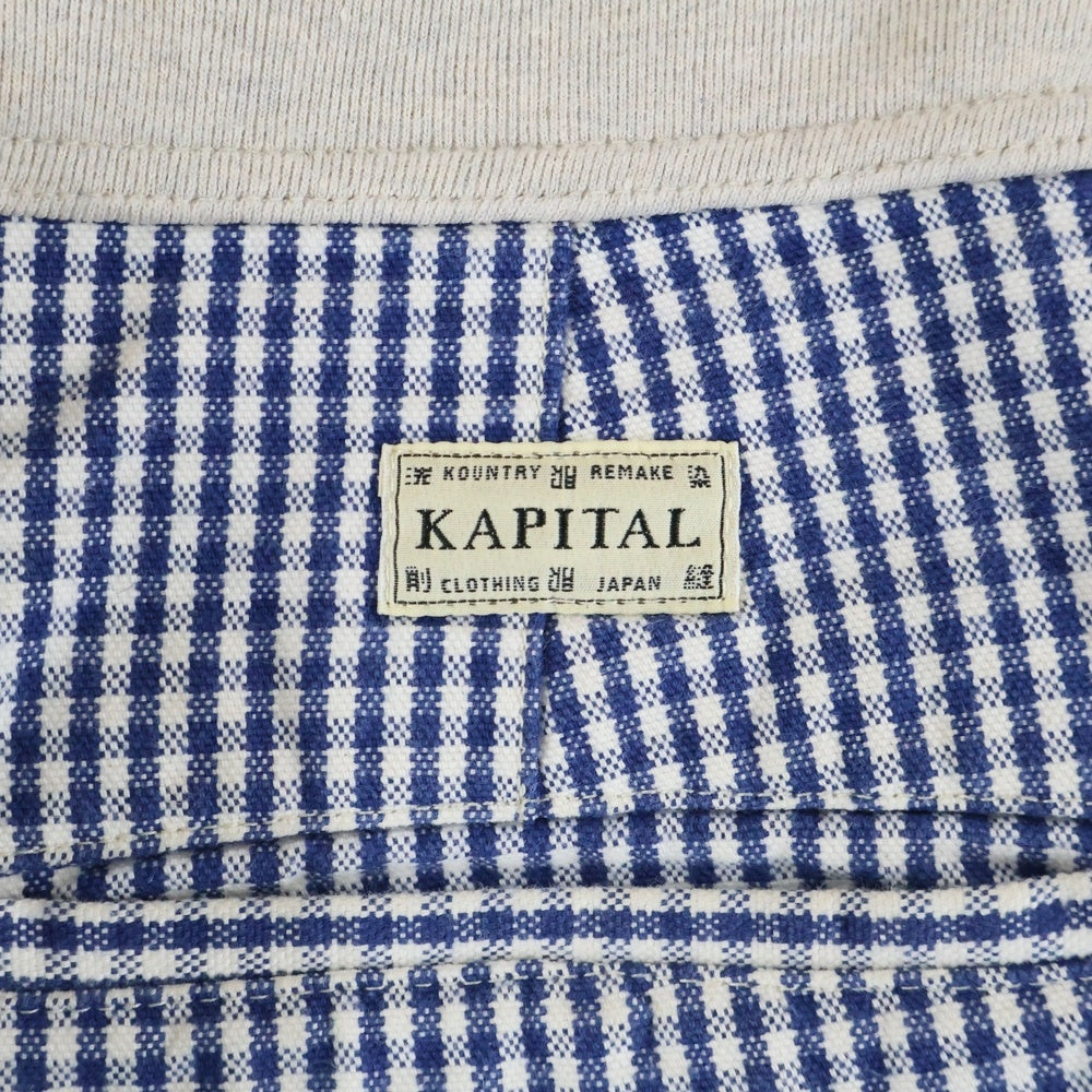 KAPITAL(キャピタル) ヌーベルサルエルパンツ チェック ブルー
