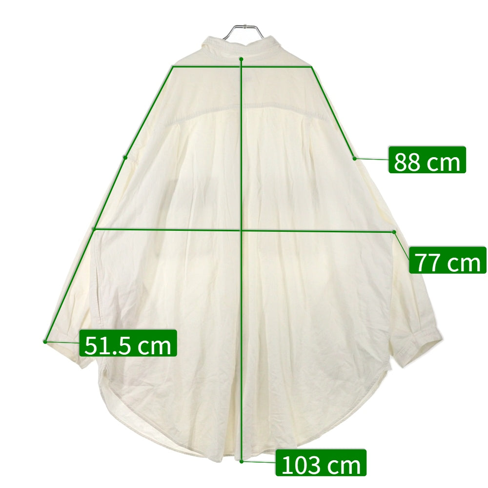 KAPITAL(キャピタル) 二重ガーゼスラッピーシャツコート ホワイト EK-602