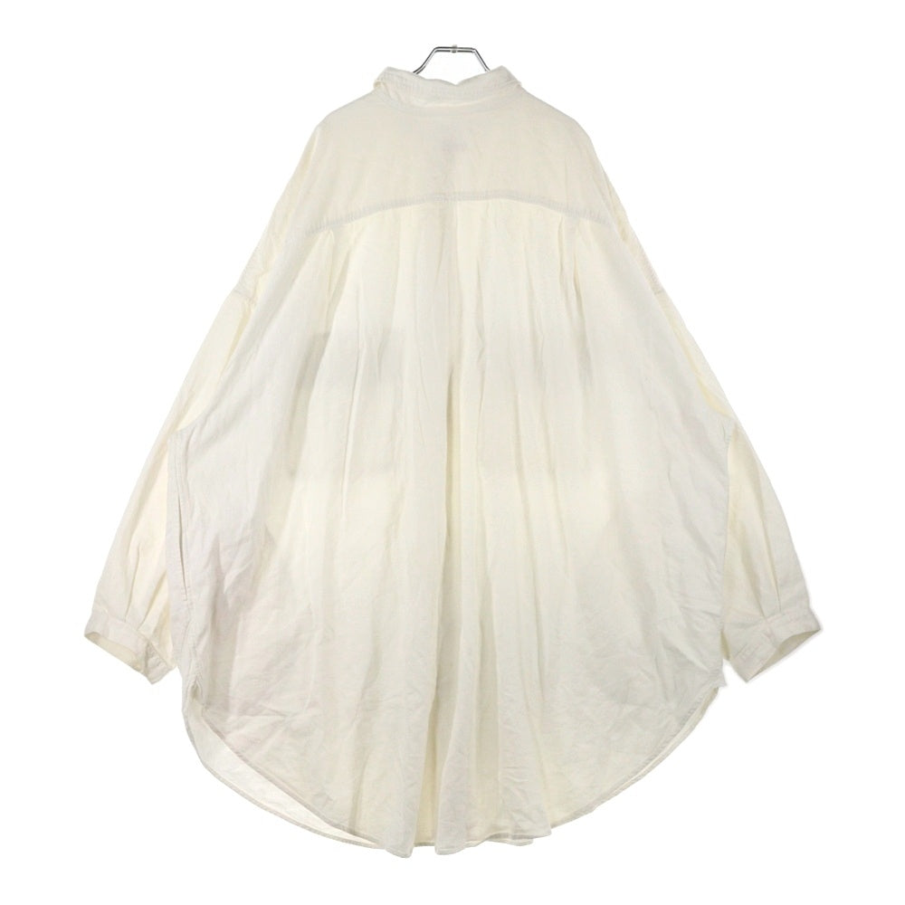 KAPITAL(キャピタル) 二重ガーゼスラッピーシャツコート ホワイト EK-602