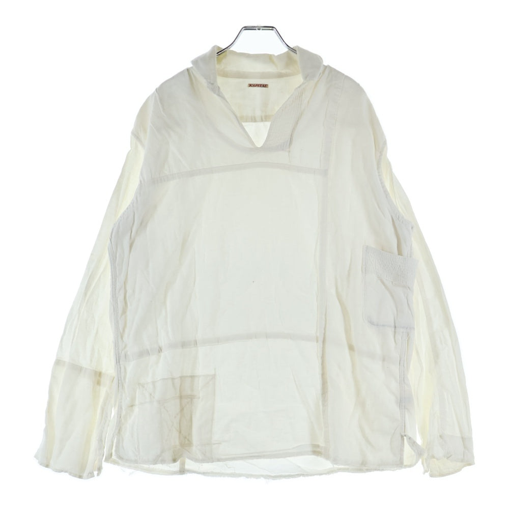 KAPITAL(キャピタル) パッチワークプルオーバーシャツ ホワイト