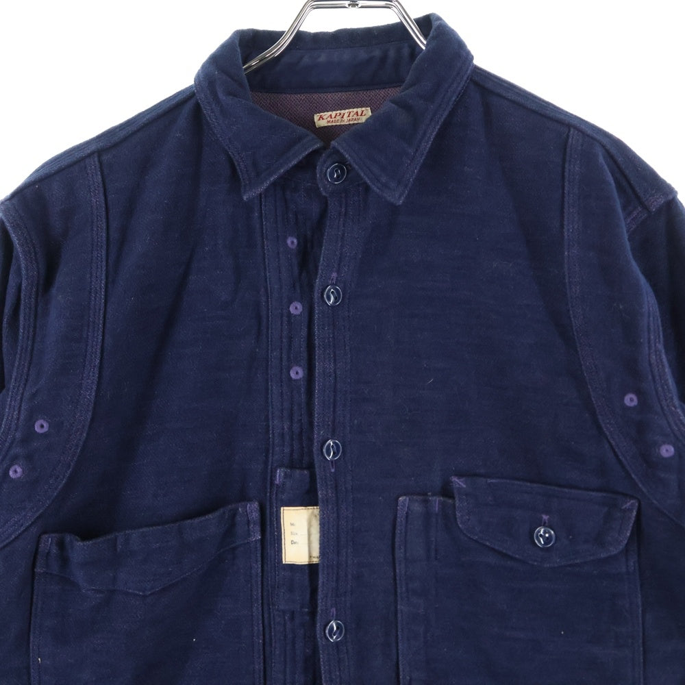 KAPITAL(キャピタル) WORK SHIRT ワークシャツ ネイビー K151LS176