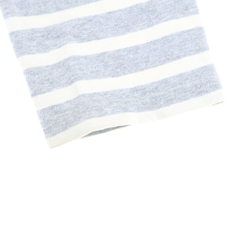 KAPITAL(キャピタル) Smiley elbow Patch T- Shirt スマイリーエルボーパッチカットソー グレー/クリーム EK-904