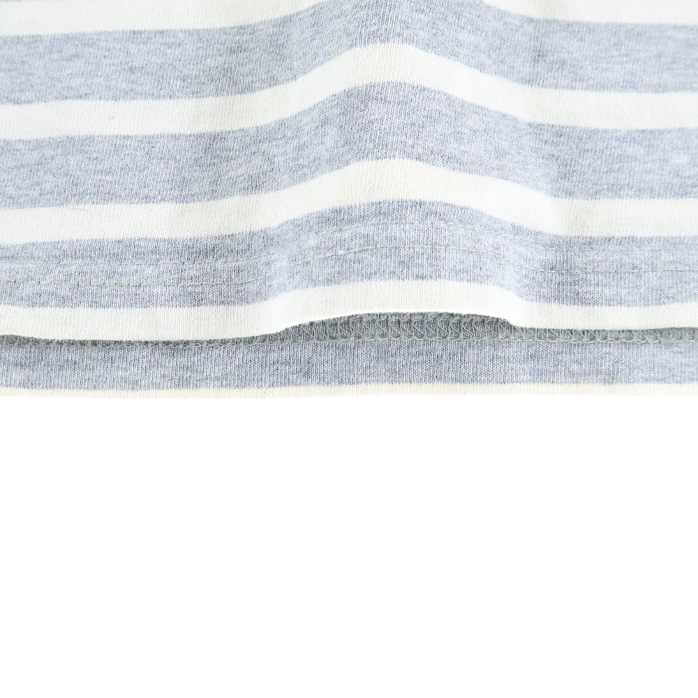 KAPITAL(キャピタル) Smiley elbow Patch T- Shirt スマイリーエルボーパッチカットソー グレー/クリーム EK-904