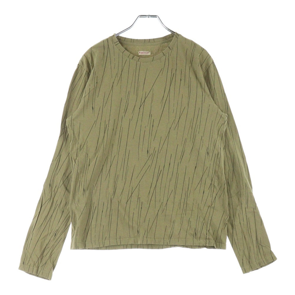 KAPITAL(キャピタル) スマイルプリント コットン長袖Tシャツ