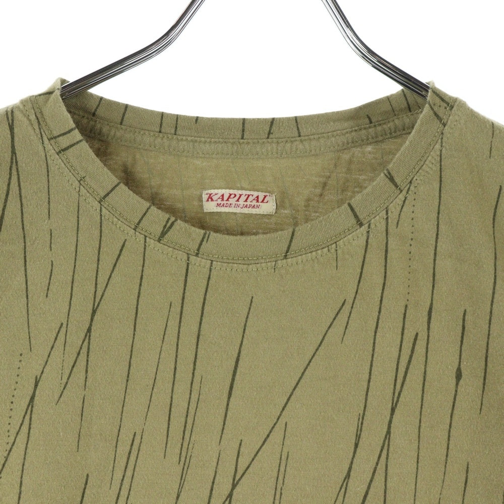 KAPITAL(キャピタル) スマイルプリント コットン長袖Tシャツ