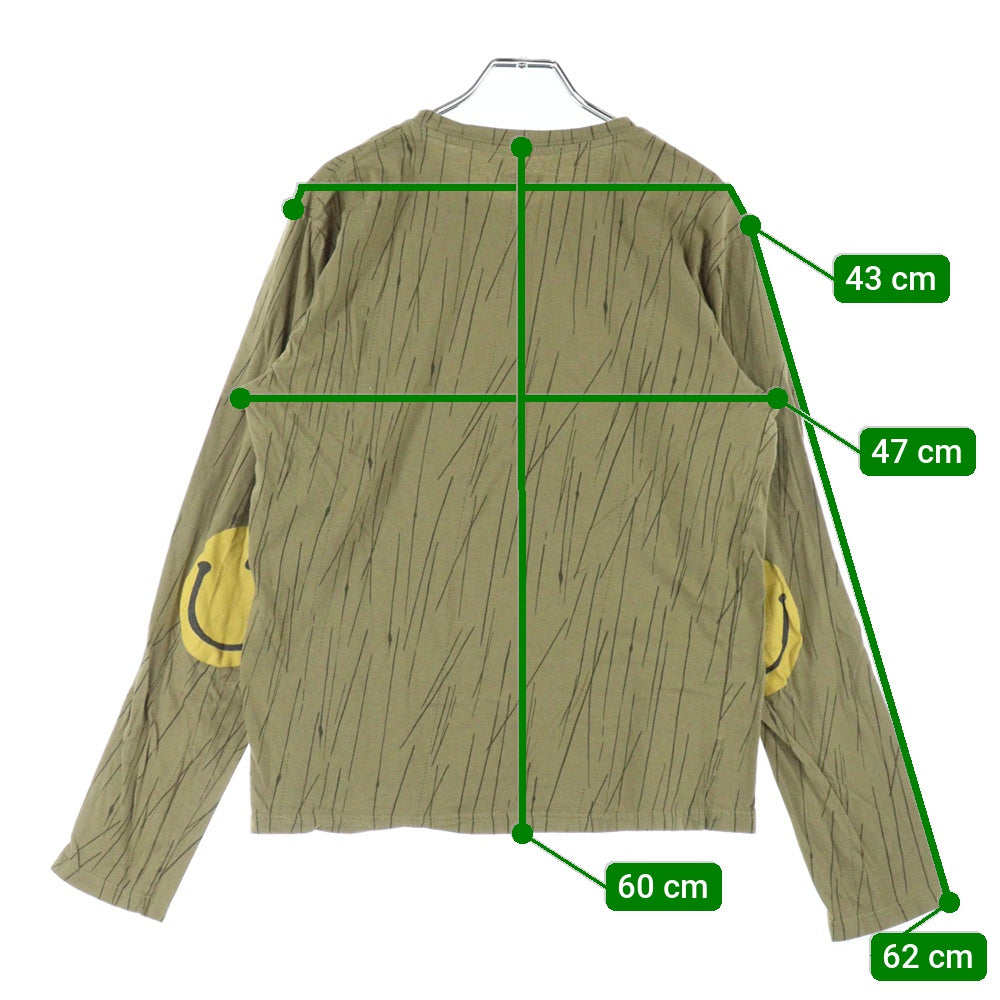 KAPITAL(キャピタル) スマイルプリント コットン長袖Tシャツ