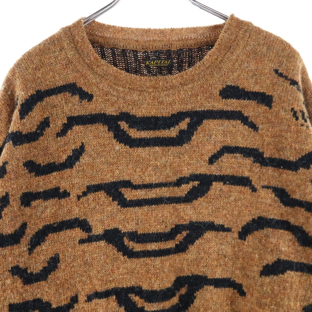 KAPITAL(キャピタル) ネパールタイガー クルーネックセーター ベージュ