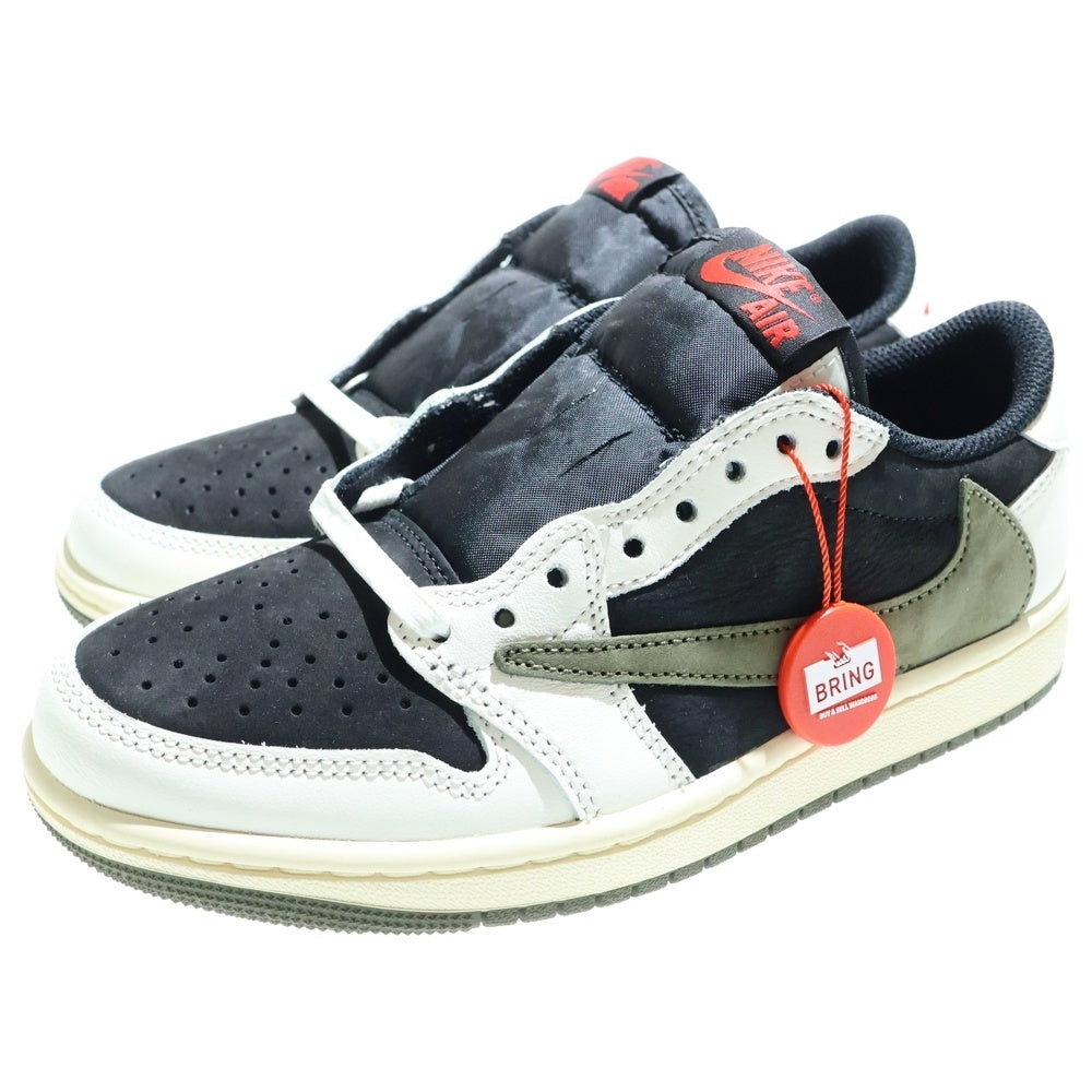 NIKE(ナイキ) ×TRAVIS SCOTT WMNS AIR JORDAN 1 LOW OG Medium Olive DZ4137-106 ×トラヴィススコット ウィメンズ エアジョーダン1 ローカットスニーカー レディース