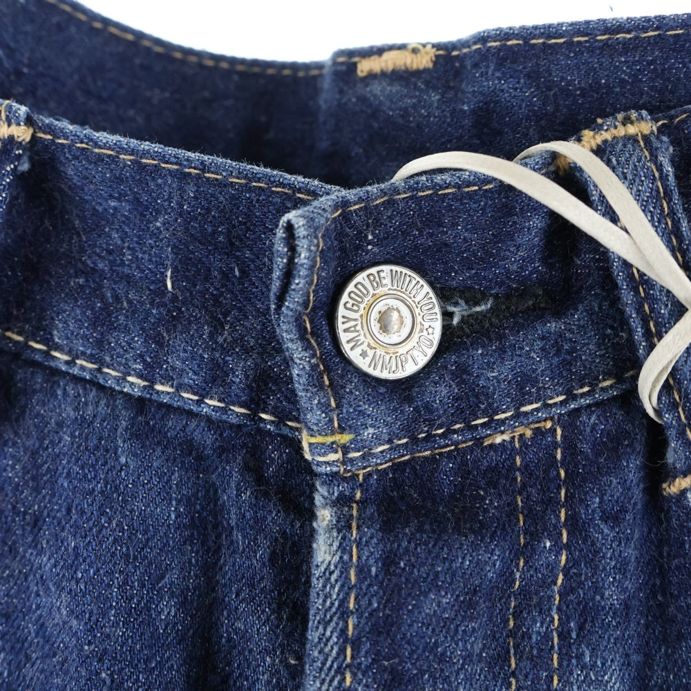 New Manual(ニュー マニュアル) #033 LV 60's リペア加工 ボタンフライ ストレートデニムパンツ インディゴ