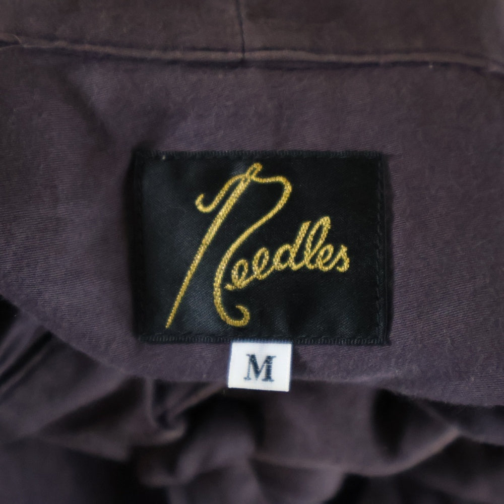 Needles(ニードルス) Ascot Collar EDW Gather Shirts ボウタイ付き 長袖コットンシャツ パープル FK178
