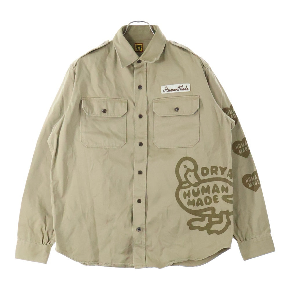 Human Made 長袖シャツ ベージュ HUMAN MADE Work Shirt | Beige | SVD USA