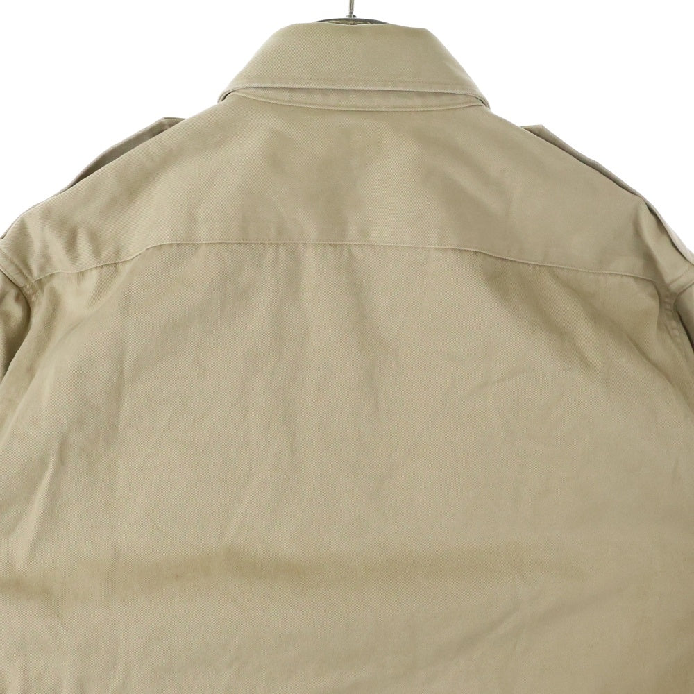 HUMAN MADE(ヒューマンメイド) アヒルハート プリント 長袖サファリシャツ ベージュ