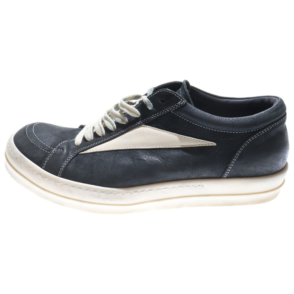 Rick Owens(リックオウエンス) VINTAGE SNEAKS RU01D3897 ヴィンテージスニーカー レザーローカットスニーカー 42 ブラック/ホワイト