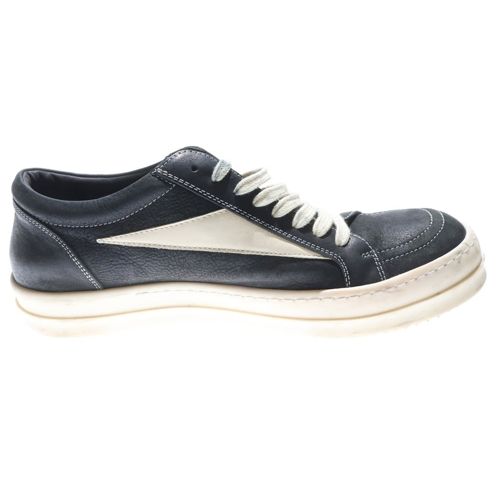 Rick Owens(リックオウエンス) VINTAGE SNEAKS RU01D3897 ヴィンテージスニーカー レザーローカットスニーカー 42 ブラック/ホワイト