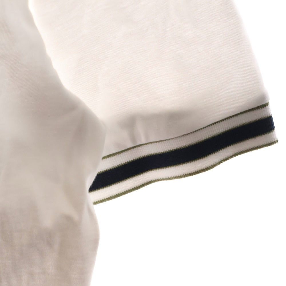 BOSS(ボス) 10245501 ロゴプリント 半袖ポロシャツ コットン ホワイト