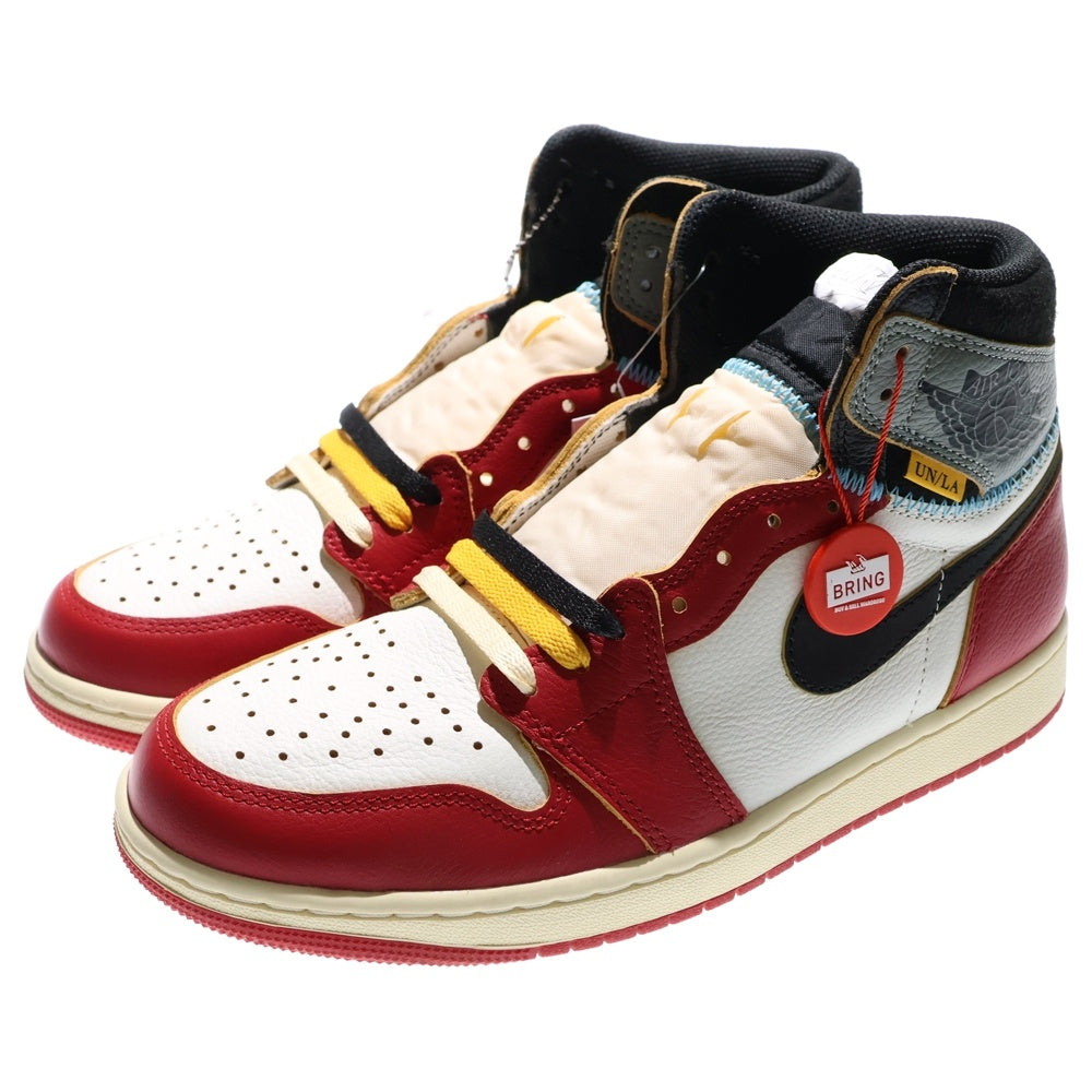NIKE(ナイキ) ×UNION AIR JORDAN 1 RETRO HIGH OG Chicago HV8563-600 ユニオン エアジョーダン1 ハイ ハイカットスニーカー シカゴ レッド/ホワイト US9.5/27.5cm