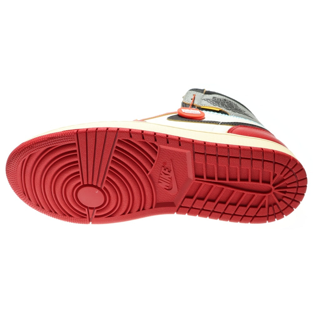 NIKE(ナイキ) ×UNION AIR JORDAN 1 RETRO HIGH OG Chicago HV8563-600 ユニオン エアジョーダン1 ハイ ハイカットスニーカー シカゴ レッド/ホワイト US9.5/27.5cm