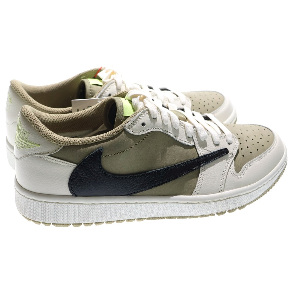 NIKE(ナイキ) ×Travis Scott AIR JORDAN 1 LOW Golf NRG Neutral Olive FZ3124-200 トラヴィススコット エアジョーダン1 ロー ゴルフ ローカットスニーカー US9.5/27.5cm