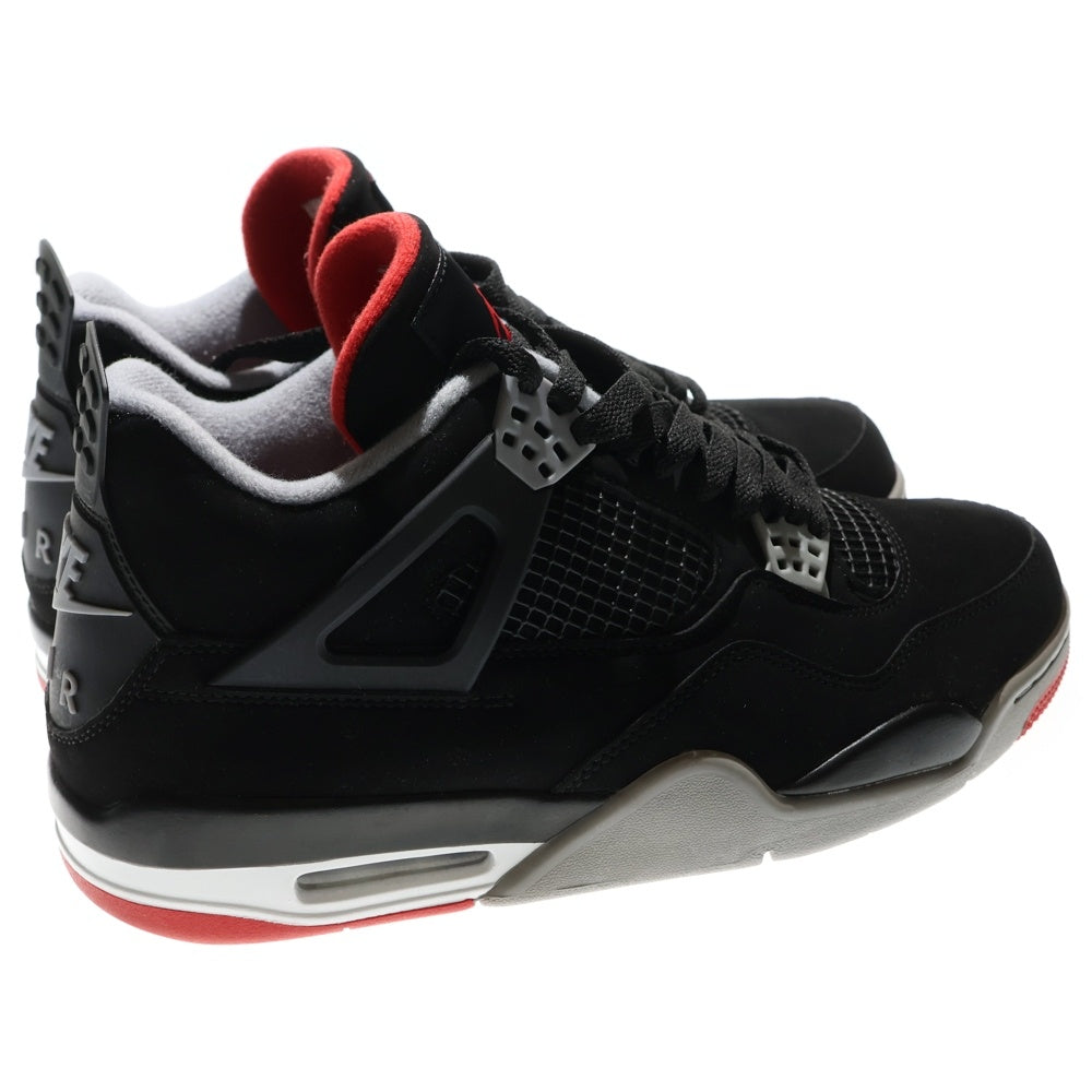 NIKE(ナイキ) 【観賞用2019年製】AIR JORDAN 4 RETRO BRED 308497-060 エアジョーダン4 レトロ ブレッド ハイカットスニーカー US11/29.0cm ブラック