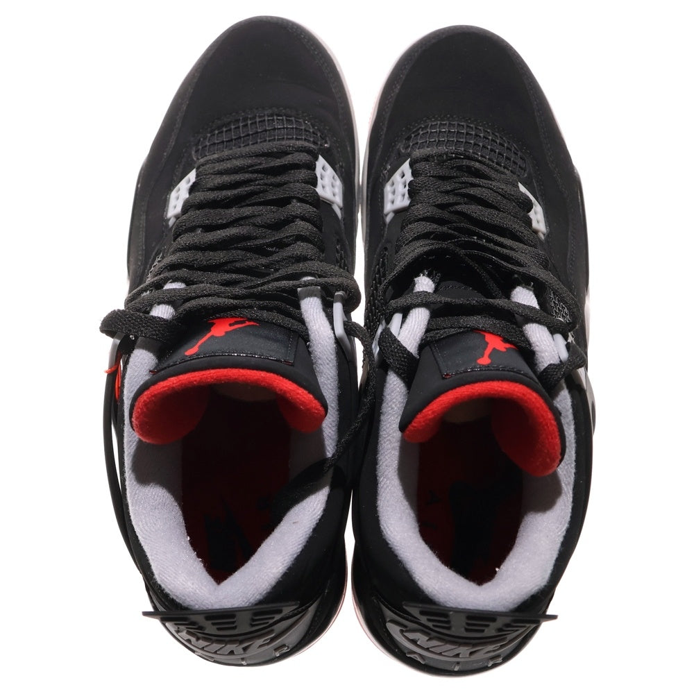 NIKE(ナイキ) 【観賞用2019年製】AIR JORDAN 4 RETRO BRED 308497-060 エアジョーダン4 レトロ ブレッド ハイカットスニーカー US11/29.0cm ブラック