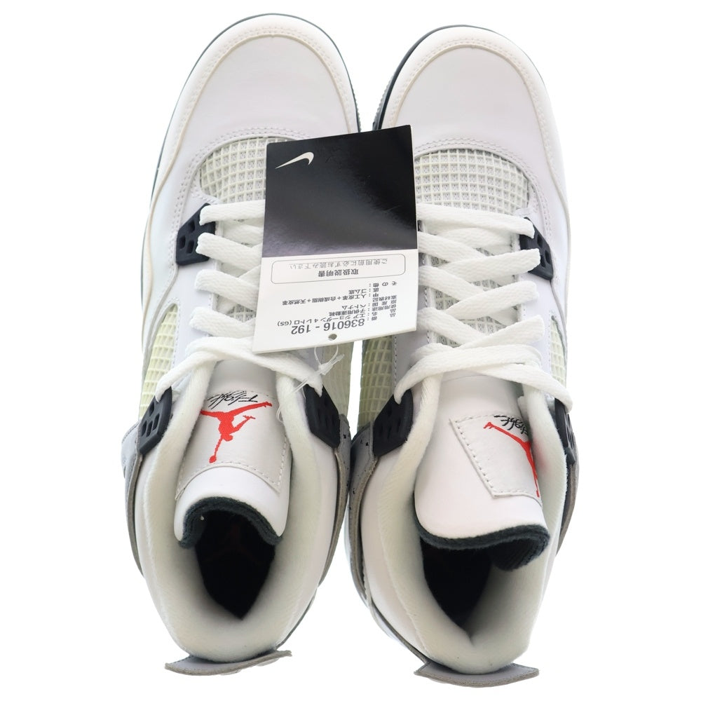 NIKE(ナイキ) 【観賞用 2016年製】GS AIR JORDAN 4 RETRO OG BG 836016-192 エアジョーダン4 ローカットスニーカー US6Y/24.0cm ホワイト レディース