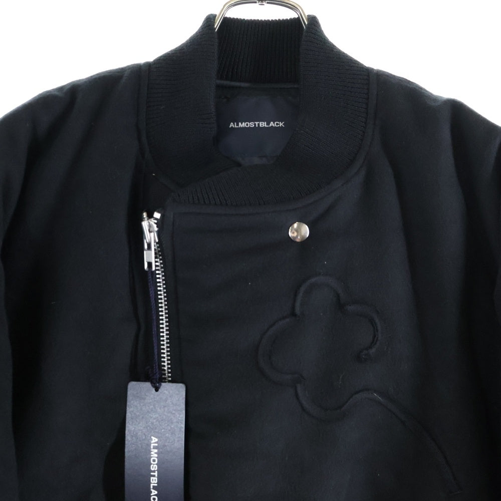ALMOSTBLACK(オールモストブラック) 25AW WOVEN CODE EMBROIDERY BLOUSON ウーブン エンブロイダリー ジャケット ブラック
