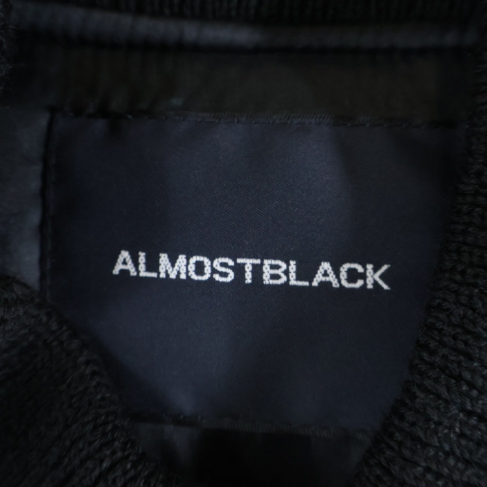 ALMOSTBLACK(オールモストブラック) 25AW WOVEN CODE EMBROIDERY BLOUSON ウーブン エンブロイダリー ジャケット ブラック