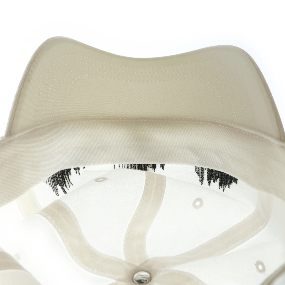 ALMOSTBLACK(オールモストブラック) GHOST EMBROIDERY 25SSGAB-AC03 6P CAP ゴースト エンブロイ キャップ ホワイト